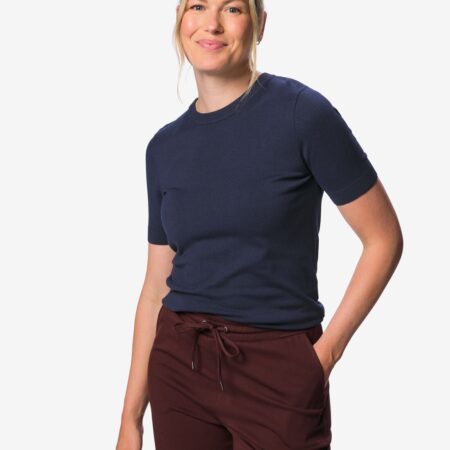 HEMA Damestrui Fally gebreid donkerblauw (donkerblauw) | HEMA