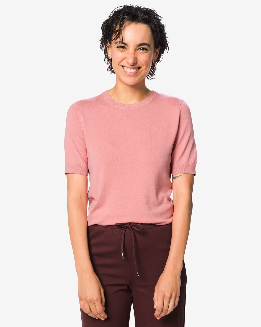 HEMA Damestrui Fally gebreid roze (roze) | HEMA