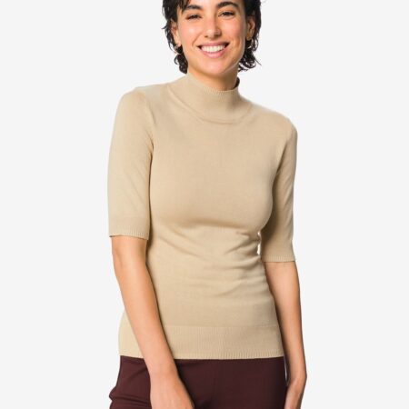 HEMA Damestrui Lily fijngebreid beige (beige) | HEMA