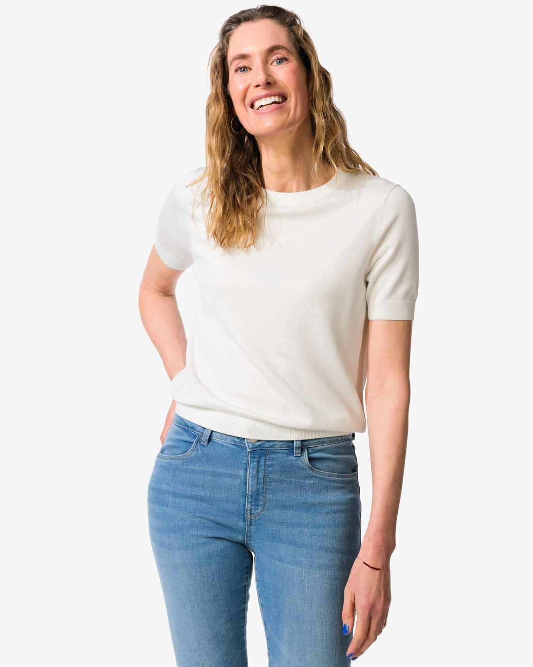HEMA Damestrui gebreid Fally wit (wit) | HEMA