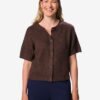 HEMA Damesvest Grace fijngebreid bruin (bruin) | HEMA