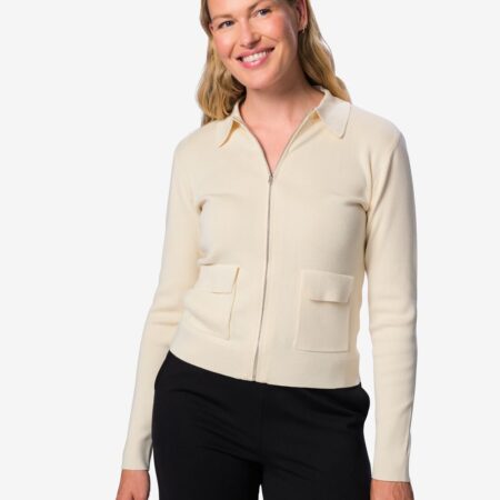HEMA Damesvest Ivory gebreid gebroken wit (gebroken wit) | HEMA