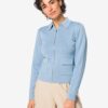 HEMA Damesvest Ivory gebreid lichtblauw (lichtblauw) | HEMA