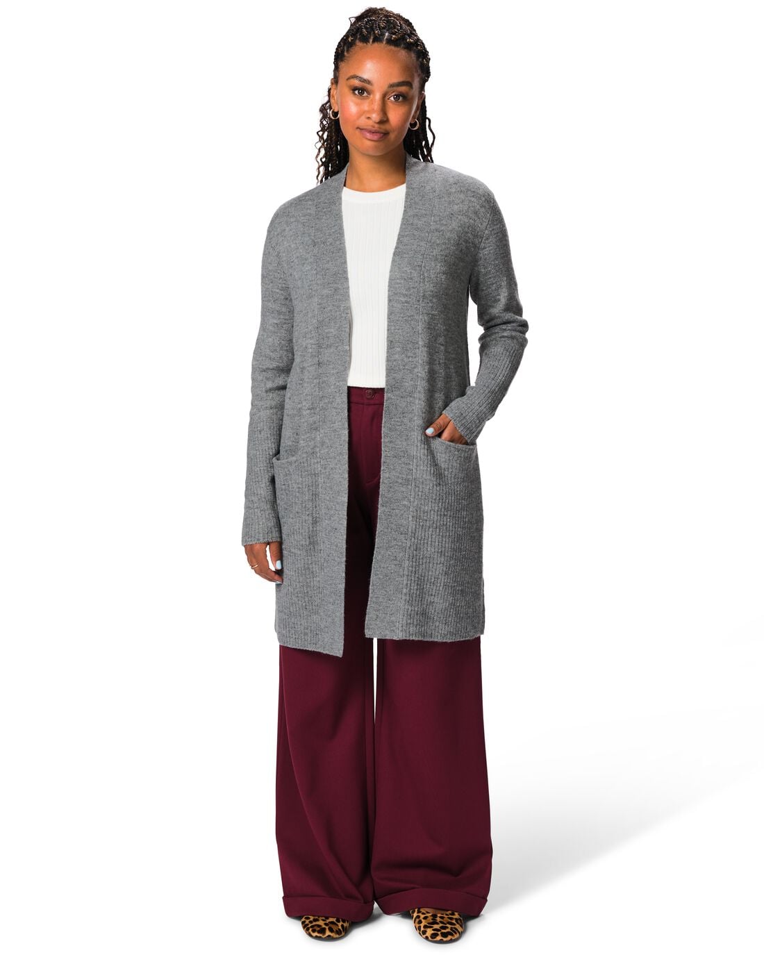 HEMA Damesvest Lana middengrijs (middengrijs) | HEMA