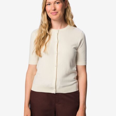 HEMA Damesvest Lila gebreid gebroken wit (gebroken wit) | HEMA
