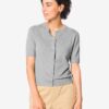 HEMA Damesvest Lila gebreid middengrijs (middengrijs) | HEMA