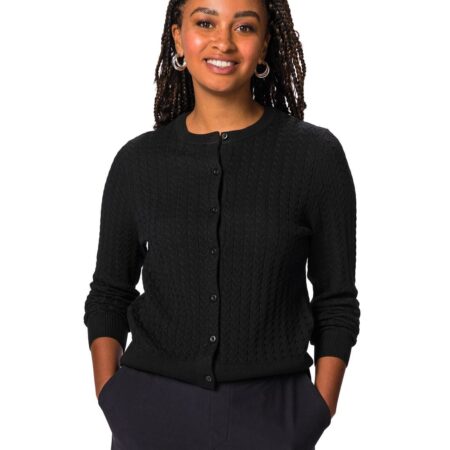 Damesvest Livia kabel zwart