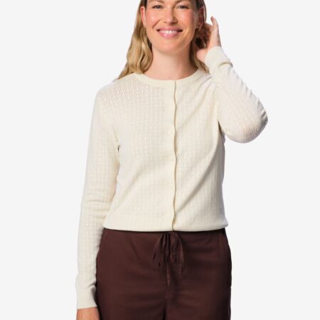 HEMA Damesvest Mae structuur gebroken wit (gebroken wit) | HEMA