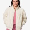 Damesvest teddy bloemen gebroken wit (gebroken wit)