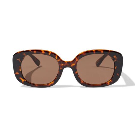 Dameszonnebril rechthoekig bruin (Brown)