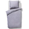 HEMA Dekbedovertrek 140x200/220cm chambray lichtgrijs (lichtgrijs) | HEMA