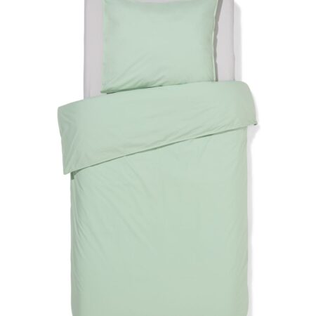 HEMA Dekbedovertrek 140x200/220cm hotel katoen percal lichtgroen (groen) | HEMA