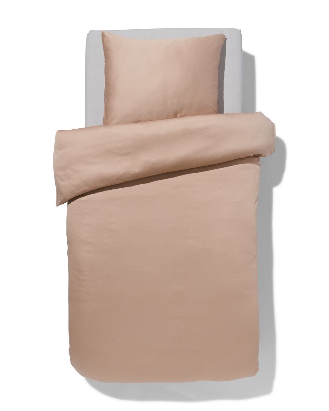 HEMA Dekbedovertrek 140x200/220cm hotel katoen satijn taupe (taupe) | HEMA