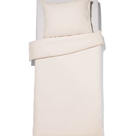 HEMA Dekbedovertrek 140x200/220cm zacht katoen beige (beige) | HEMA