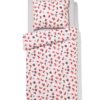 HEMA Dekbedovertrek 140x200/220cm zacht katoen bloemen (roze) | HEMA