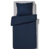 HEMA Dekbedovertrek 140x200/220cm zacht katoen donkerblauw (blauw) | HEMA