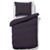 HEMA Dekbedovertrek 140x200/220cm zacht katoen donkergrijs (donkergrijs) | HEMA