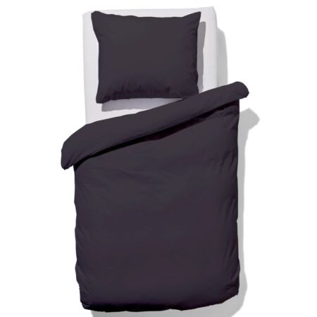 HEMA Dekbedovertrek 140x200/220cm zacht katoen donkergrijs (donkergrijs) | HEMA