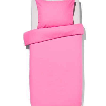 HEMA Dekbedovertrek 140x200/220cm zacht katoen felroze (felroze) | HEMA