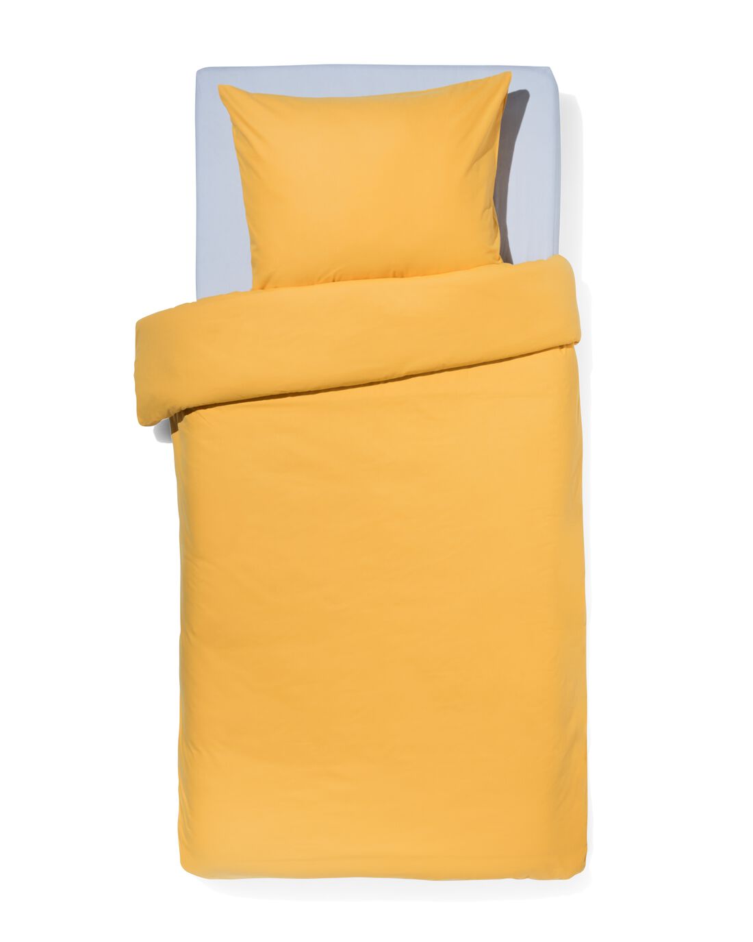 HEMA Dekbedovertrek 140x200/220cm zacht katoen geel (geel) | HEMA