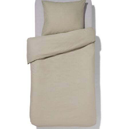 HEMA Dekbedovertrek 140x200/220cm zacht katoen grijs groen (groen) | HEMA
