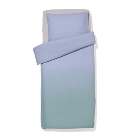 HEMA Dekbedovertrek 140x200/220cm zacht katoen kleurverloop groen-blauw (groen) | HEMA