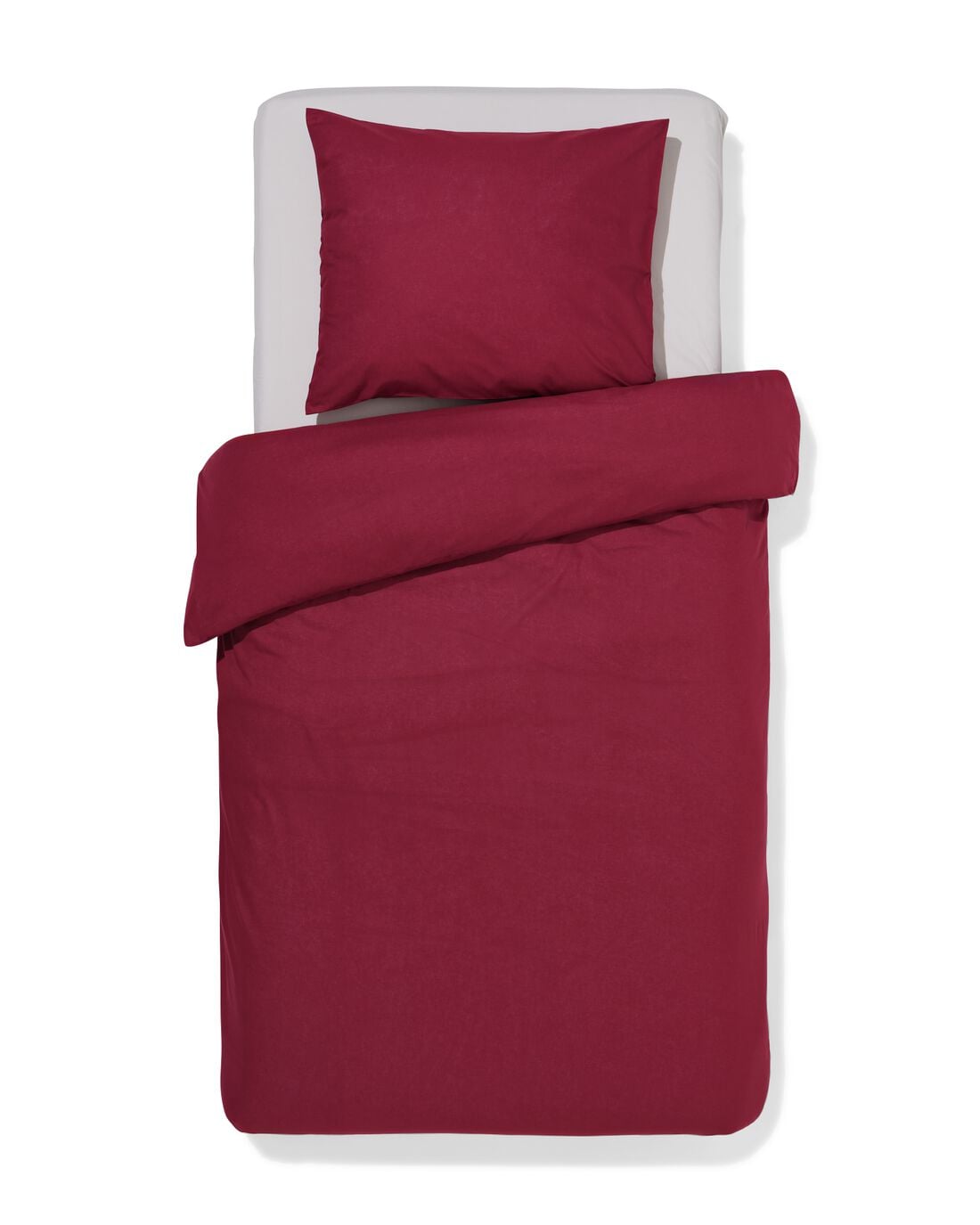 HEMA Dekbedovertrek 140x200/220cm zacht katoen rood (rood) | HEMA
