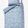 HEMA Dekbedovertrek 140x200/220cm zacht katoen schelpen blauw (blauw) | HEMA