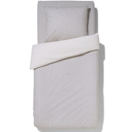 HEMA Dekbedovertrek 140x200/220cm zacht katoen stipjes (wit) | HEMA