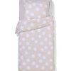 HEMA Dekbedovertrek 140x200/220cm zacht katoen stippen beige (beige) | HEMA