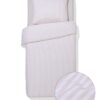 Dekbedovertrek 140x200/220cm zacht katoen strepen beige