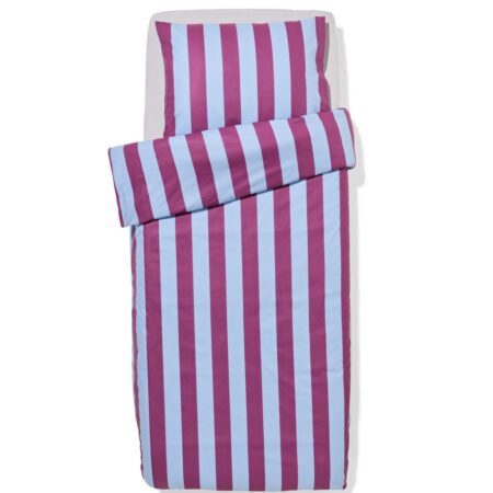 HEMA Dekbedovertrek 140x200/220cm zacht katoen strepen blauw-paars (multi) | HEMA
