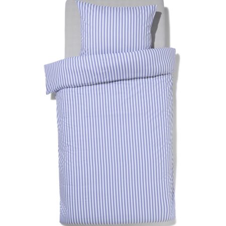 HEMA Dekbedovertrek 140x200/220cm zacht katoen strepen lavendel (lavendel) | HEMA