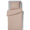 HEMA Dekbedovertrek 140x200/220cm zacht katoen taupe (taupe) | HEMA