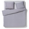 HEMA Dekbedovertrek 200x200/220cm chambray lichtgrijs (lichtgrijs) | HEMA