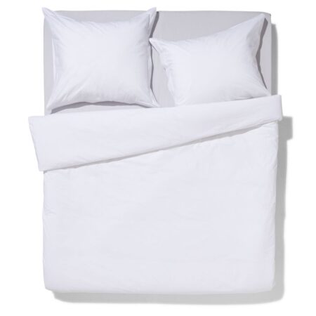 HEMA Dekbedovertrek 200x200/220cm hotel katoen percal wit (wit) | HEMA