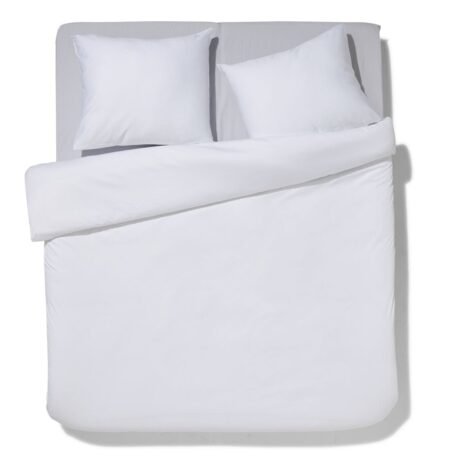 HEMA Dekbedovertrek 200x200/220cm hotel katoen satijn wit (wit) | HEMA