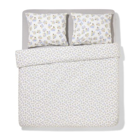 HEMA Dekbedovertrek 200x200/220cm zacht katoen bloemen (groen) | HEMA