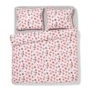 HEMA Dekbedovertrek 200x200/220cm zacht katoen bloemen (roze) | HEMA