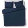 HEMA Dekbedovertrek 200x200/220cm zacht katoen donkerblauw (blauw) | HEMA
