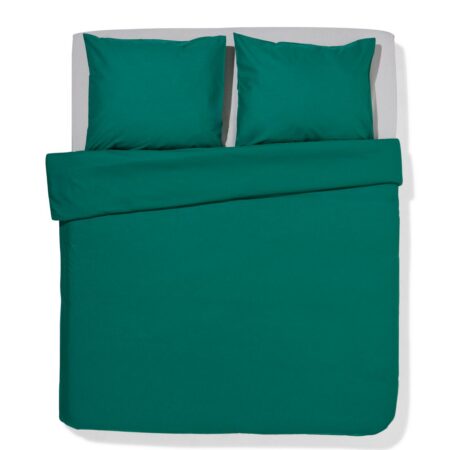 HEMA Dekbedovertrek 200x200/220cm zacht katoen donkergroen (middengroen) | HEMA