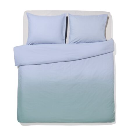 HEMA Dekbedovertrek 200x200/220cm zacht katoen kleurverloop groen-blauw (groen) | HEMA