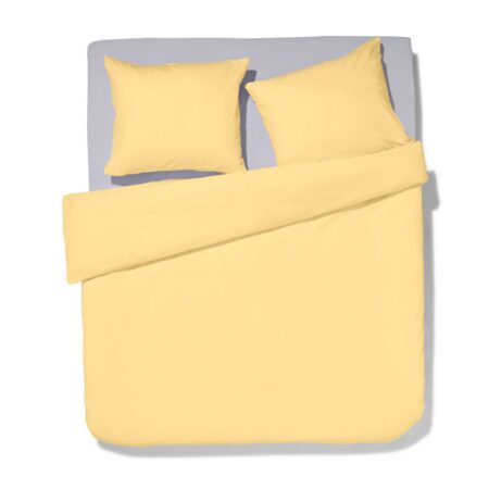 HEMA Dekbedovertrek 200x200/220cm zacht katoen lichtgeel (geel) | HEMA