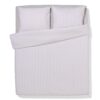 HEMA Dekbedovertrek 200x200/220cm zacht katoen strepen beige (beige) | HEMA