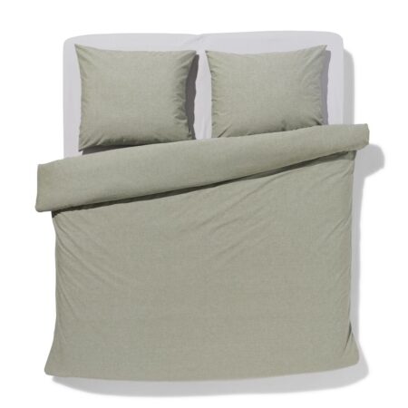 HEMA Dekbedovertrek 240x200/220cm chambray groen (groen) | HEMA