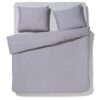 HEMA Dekbedovertrek 240x200/220cm chambray lichtgrijs (lichtgrijs) | HEMA