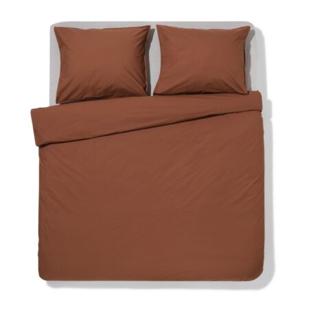 HEMA Dekbedovertrek 240x200/220cm hotel katoen percal bruin (bruin) | HEMA