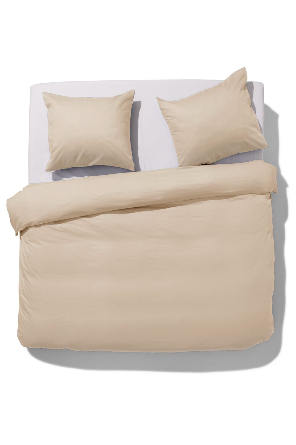 HEMA Dekbedovertrek 240x200/220cm hotel katoen percal zand (zand) | HEMA