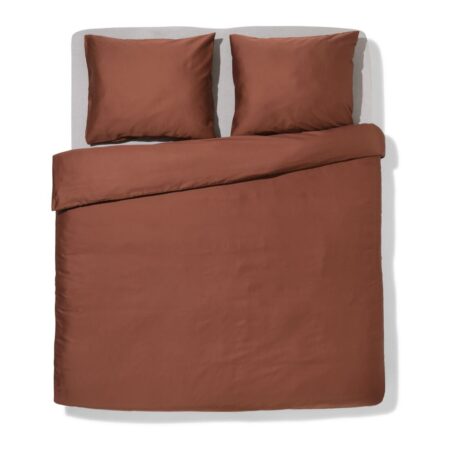 HEMA Dekbedovertrek 240x200/220cm hotel katoen satijn bruin (bruin) | HEMA