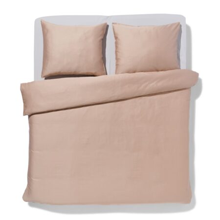 HEMA Dekbedovertrek 240x200/220cm hotel katoen satijn taupe (taupe) | HEMA